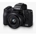 Canon EOS M50 Kit (EF-M15-45 IS STM) Mirrorless Camera (Black)